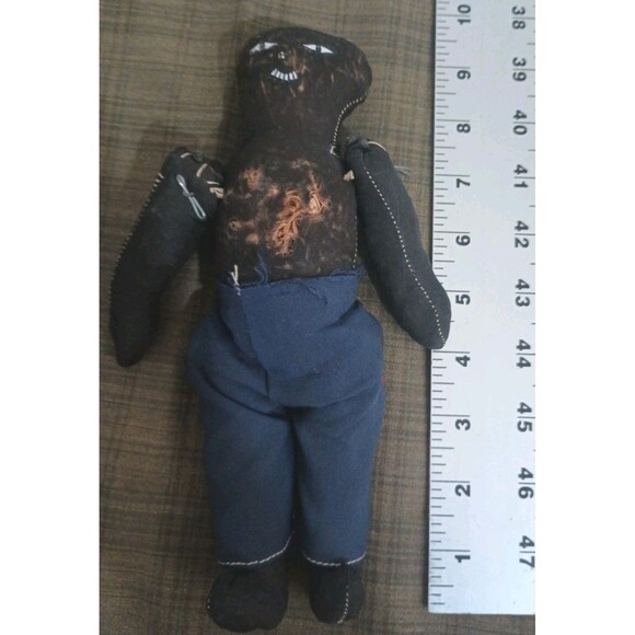 Unbranded Other - Antique African American Folk Art Doll Painted Face Straw Stuffing